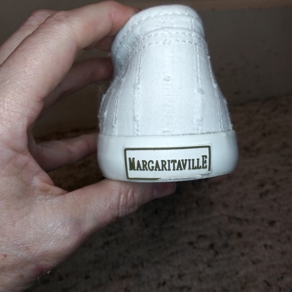 Margaritaville Dream Catcher White Slub Canvas Memory Foam Insole Sneakers - Picture 7 of 9